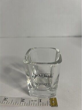 Vintage Jack Daniels Square Shot Glass 2.5” H